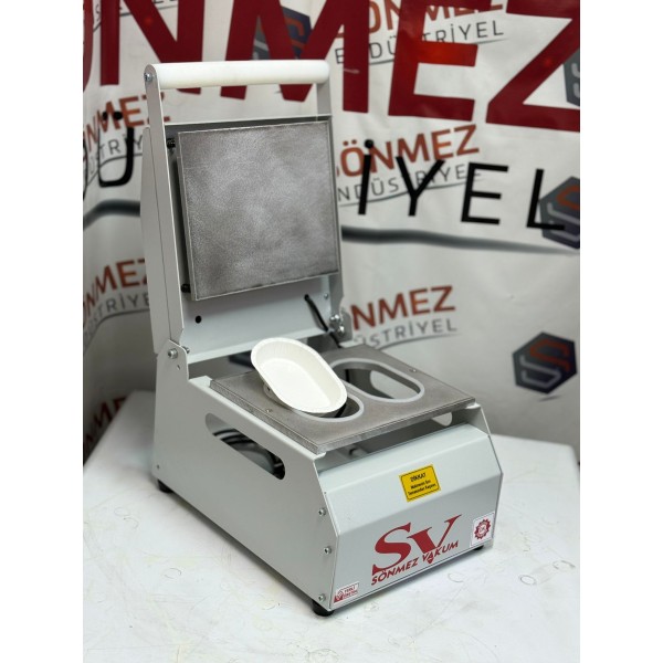 Sönmez Vakum 177 Oval Karton Tabak Kapatma Yapıştırma Makinesi